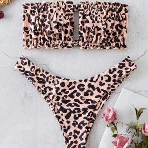 Leopard-print Multi-way Bikini 🐆💕